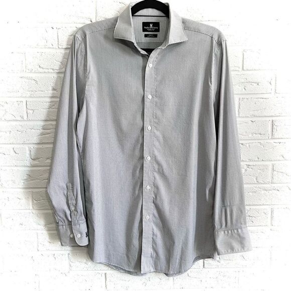 Psycho Bunny Modern Fit Printed Men’s Dress Shirt Size 15 32/33 - Picture 1 of 6